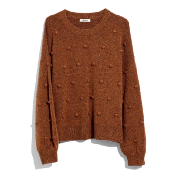 Madewell Sweaters - Madewell Brockton Bobble Sweater in Coziest Yarn in Brown